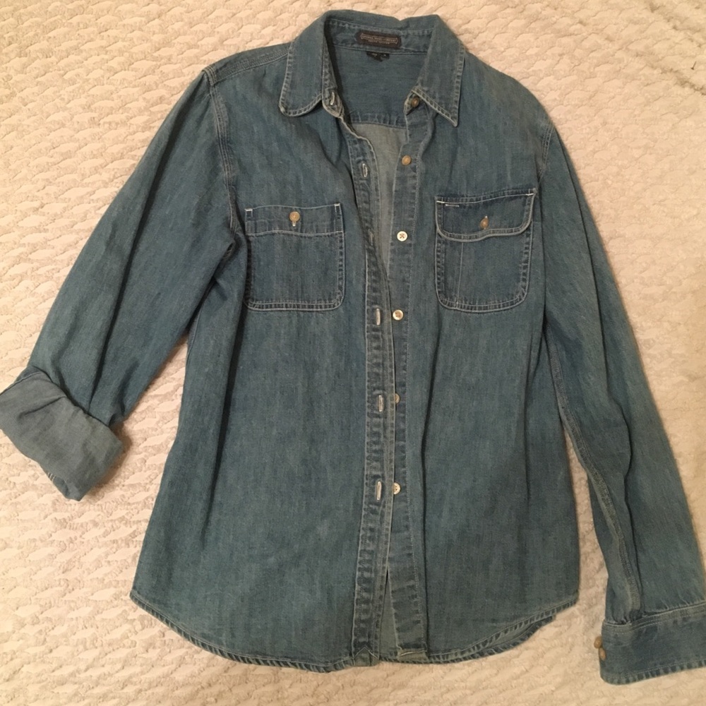Denim button down